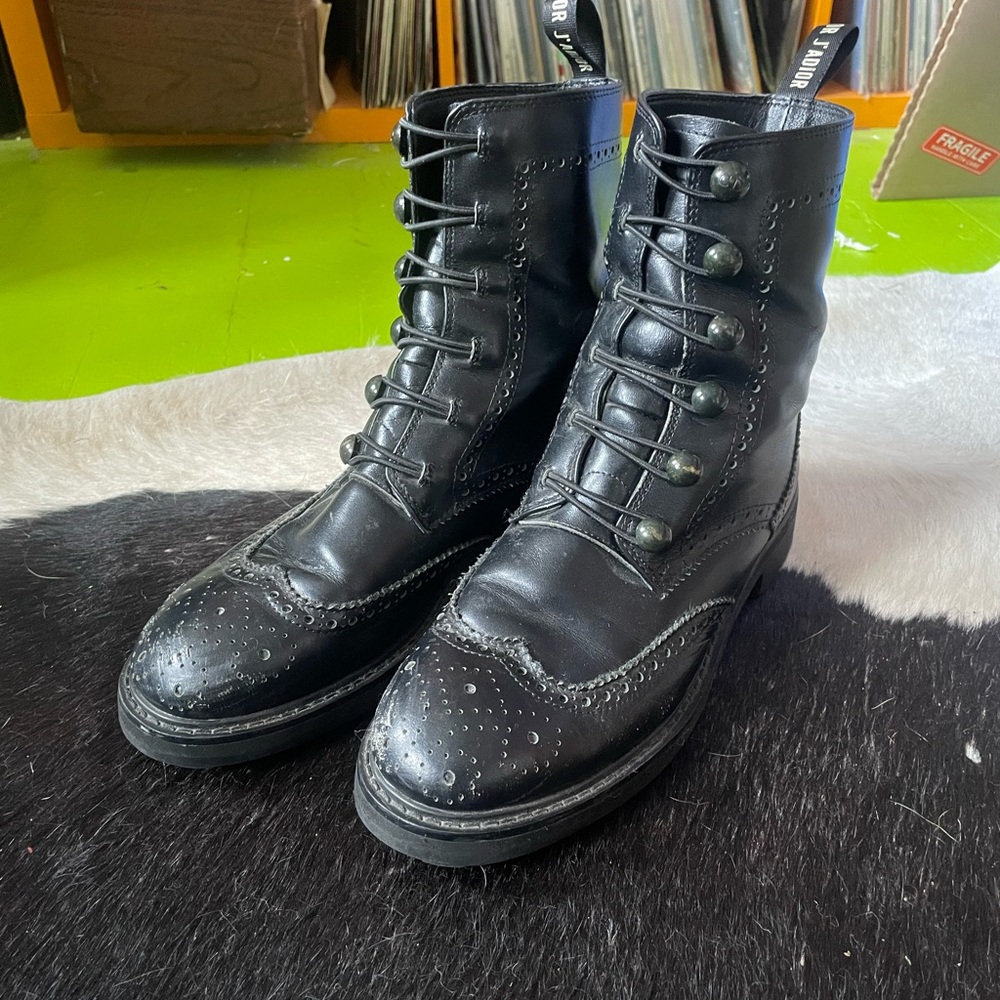 Dior Black Brogue Boots
